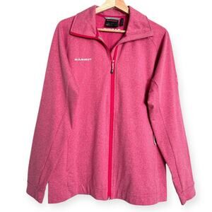 Mammut Pink Fleece Lined Light Jacket Zippered Pockets Women's Size L